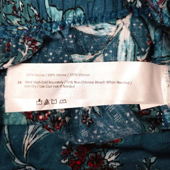 NWT Band of the Free Celene Floral Layered Midi Skirt Sz. M [8-10] Deep Teal - Picture 7 of 9